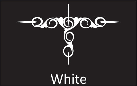 Truck Swirl Scroll Tri Point Sticker (Pair)