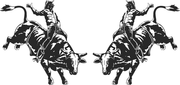 Rodeo Bull Rider Sticker (Pair)