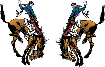 Cowgirl Up Horse Shoe Sticker (Pair)