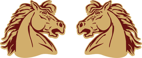 Wild Horse Head Sticker (Pair)