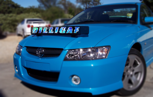 'DILLIGAF' Bug Deflector Name Sticker