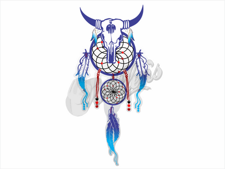 Flaming Horse Tribal Sticker (Pair)