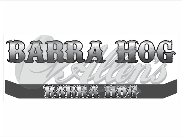 'Barra Hog' Bug Deflector Name Sticker
