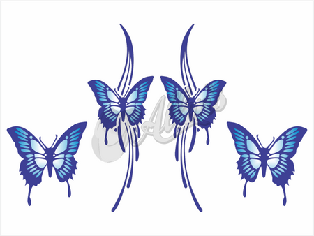 Tribal Butterfly Sticker (Set)