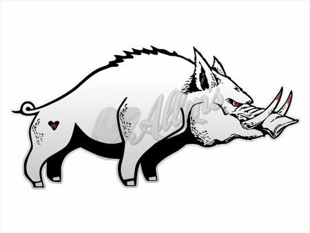 Boar Pig Head Sticker (Pair)