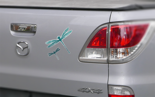 Large & Small Dragonflies Stickers (Pair)