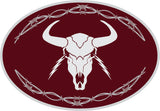 Lightning Skull & Barb Wire Sticker (Pair)