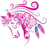 AG082 - Dreamcatcher Horse Head (Pair)