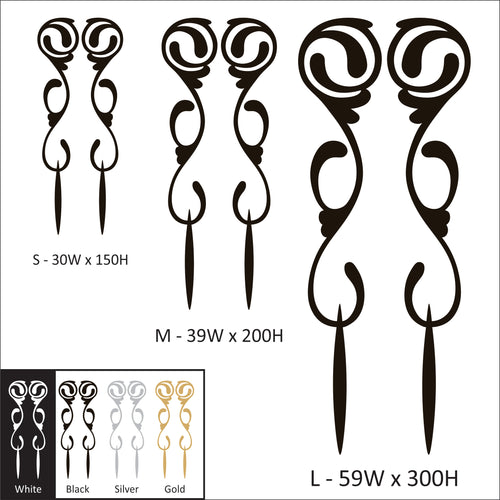 Truck Swirl Scroll Sticker (Pair)