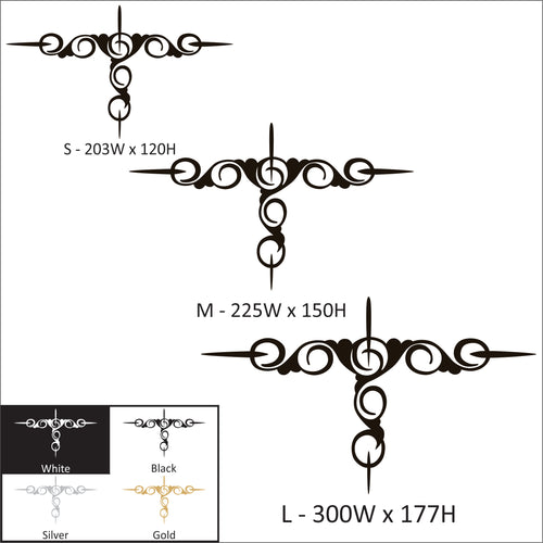 Truck Swirl Scroll Tri Point Sticker (Pair)