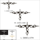 Truck Swirl Scroll Tri Point Sticker (Pair)