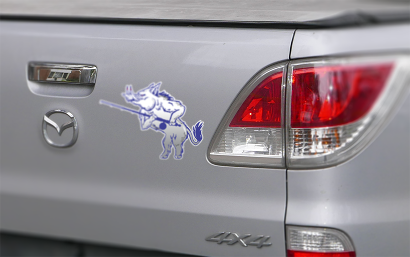 Barra Roo Sticker Barra vs Boars Vehicle Sticker – Allens Tint & Signs