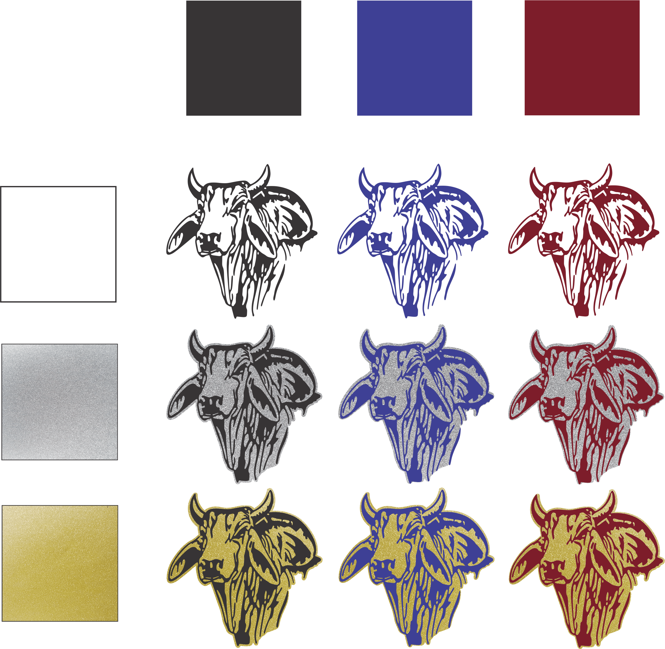 Bullhead Sticker Brahman Bull Head Vehicle Sticker – Allens Tint & Signs