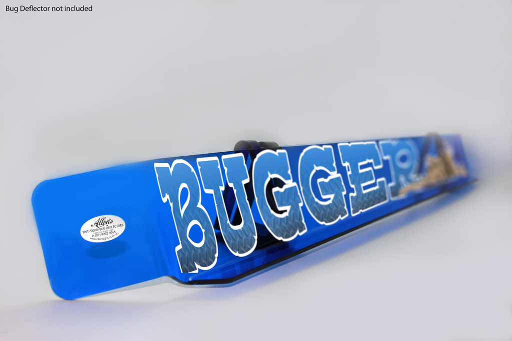 Bug Guard Sticker 'Bugger' Bug Deflector Name Sticker – Allens Tint & Signs