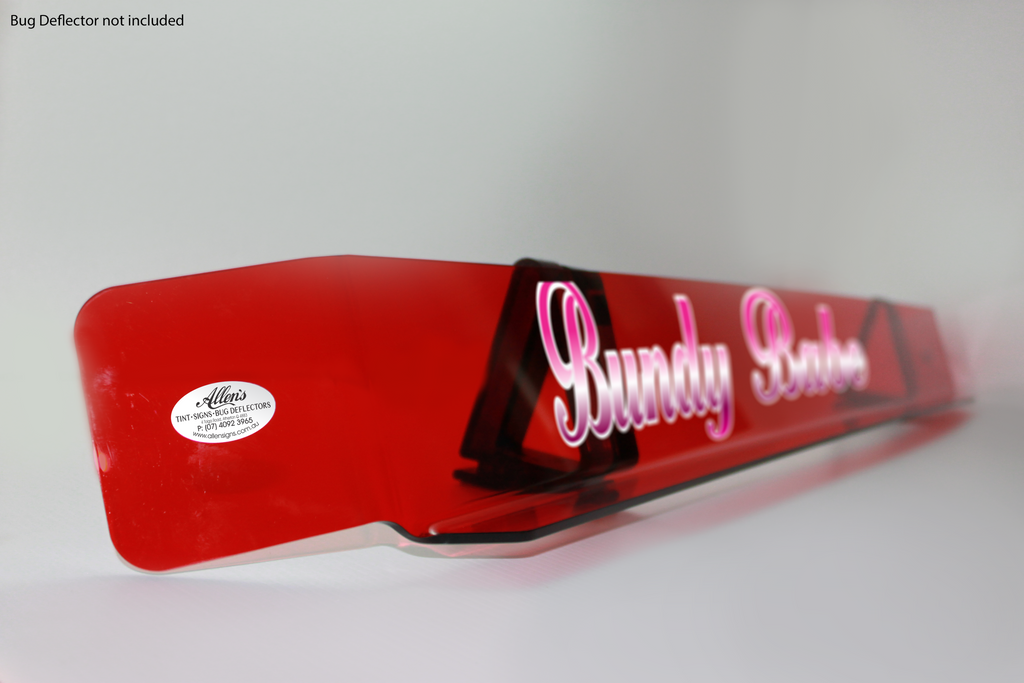 'Bundy Babe' Bug Deflector Name Sticker – Allens Tint & Signs