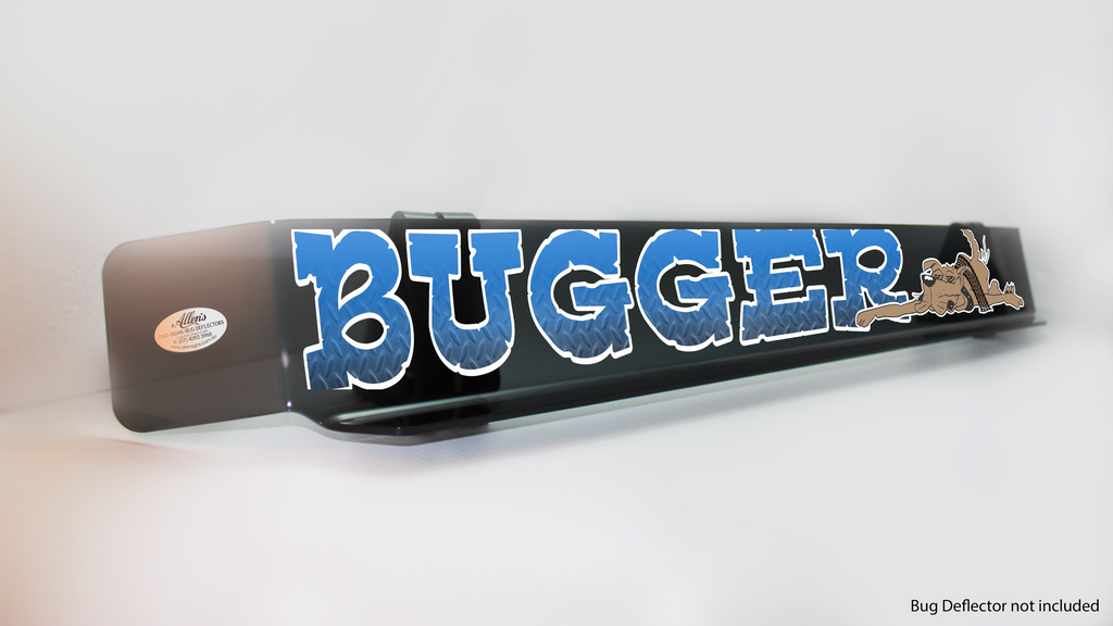 Sticker Bugger 'Bugger' Bug Deflector Name Sticker – Allens Tint & Signs