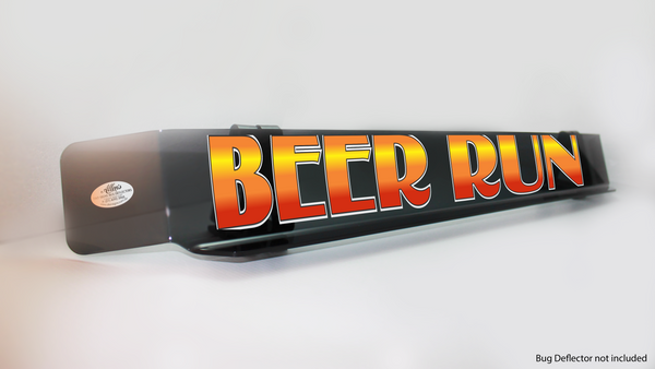 'Beer Run' Bug Deflector Name Sticker