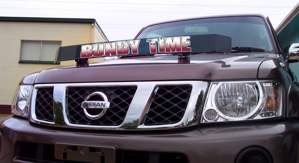 'Bundy Time' Bug Deflector Name Sticker – Allens Tint & Signs