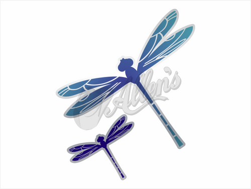 Large & Small Dragonflies Stickers (Pair)