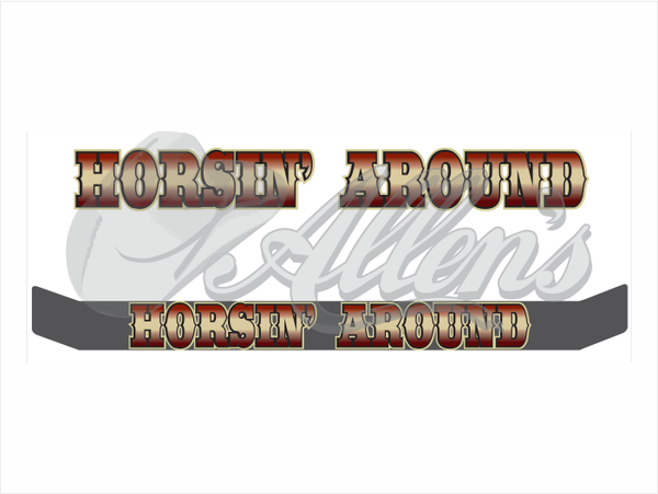 'Horsin' Around' Bug Deflector Name Sticker