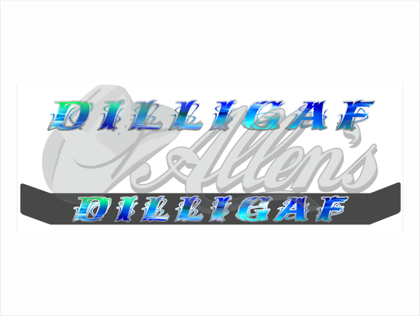 'DILLIGAF' Bug Deflector Name Sticker