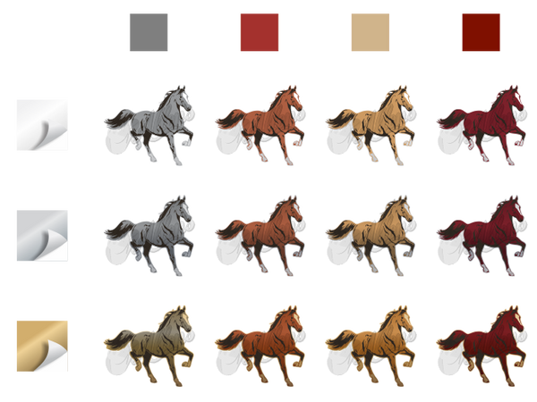 Quarter Horse Stallion Sticker (Pair)