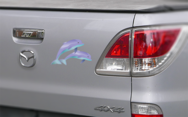 Dolphins Leaping Sticker
